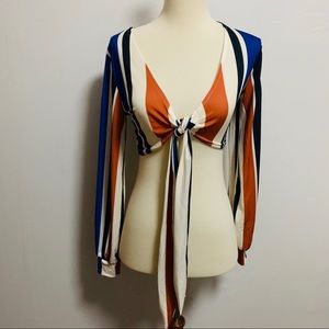 PrettyLittleThing Striped Crop Top